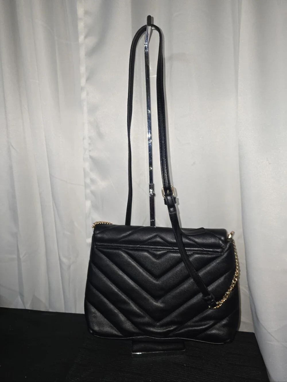 A NEW DAY Classic Black Quilted Crossbody Shoulder Bag